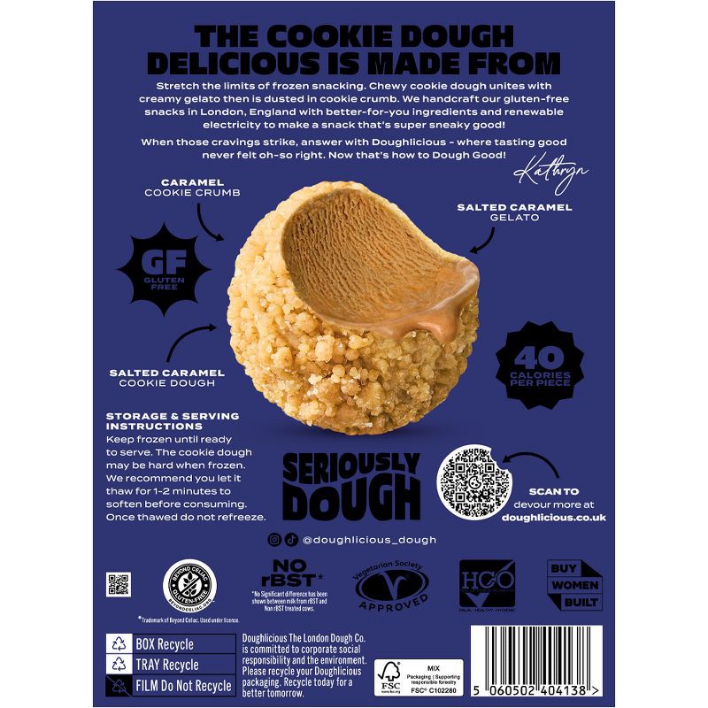 slide 5 of 7, Doughlicious Frozen Salted Caramel Cookie Dough - 12pk/5.07 fl oz, 12 ct, 5.07 fl oz