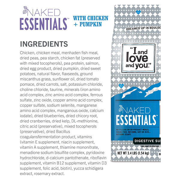 slide 16 of 29, I and Love and You Naked Essentials Chicken + Duck Grain Free Dry Cat Food, 11 lb
