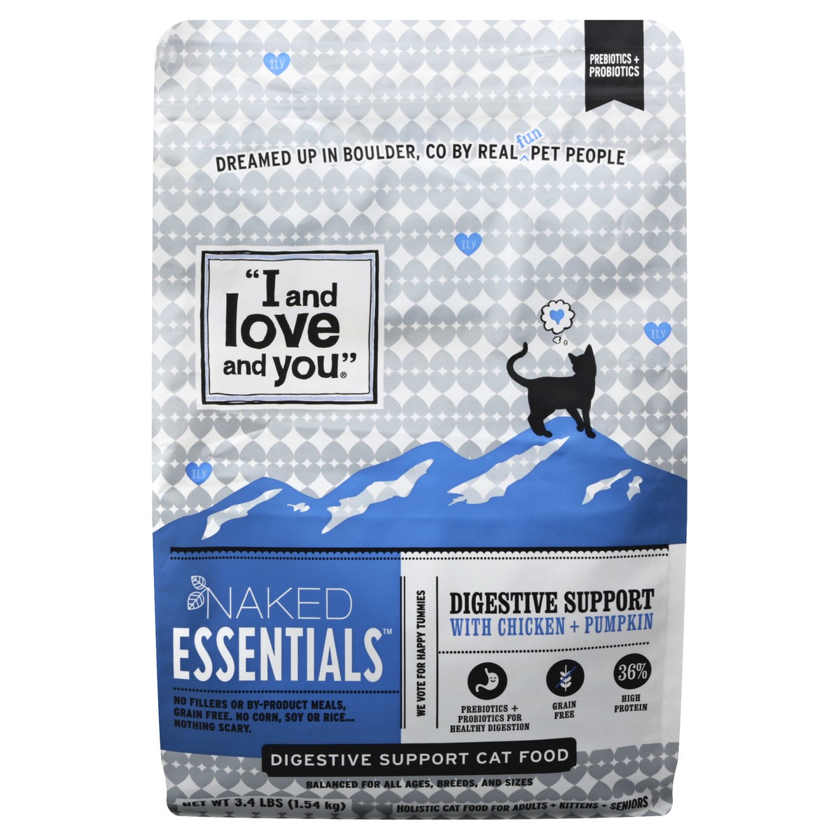 slide 1 of 29, I and Love and You Naked Essentials Chicken + Duck Grain Free Dry Cat Food, 11 lb
