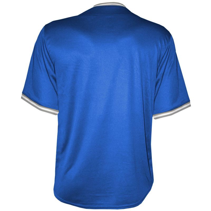 slide 2 of 2, MLB Los Angeles Dodgers Men's Button Down Jersey - XL: Lightweight Polyester, Solid Pattern, 1 ct