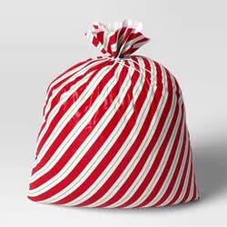 30"x 36" Red and Green Stripes Christmas Gift Sack - Wondershop™