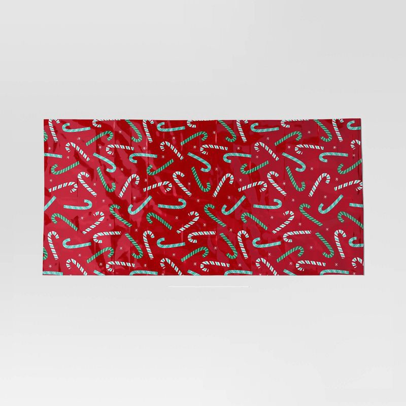 slide 3 of 3, 80" x 38"x18" Candy Canes on Red Christmas Gift Sack - Wondershop™, 1 ct