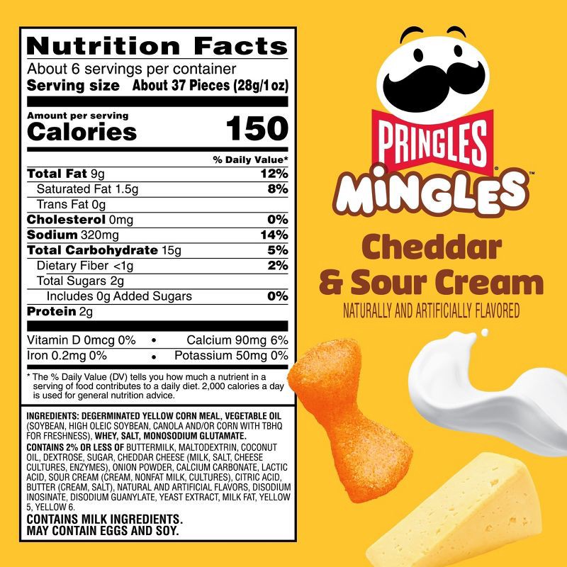 slide 7 of 9, Pringles Mingles Cheddar & Sour Cream - 5.5oz, 5.5 oz