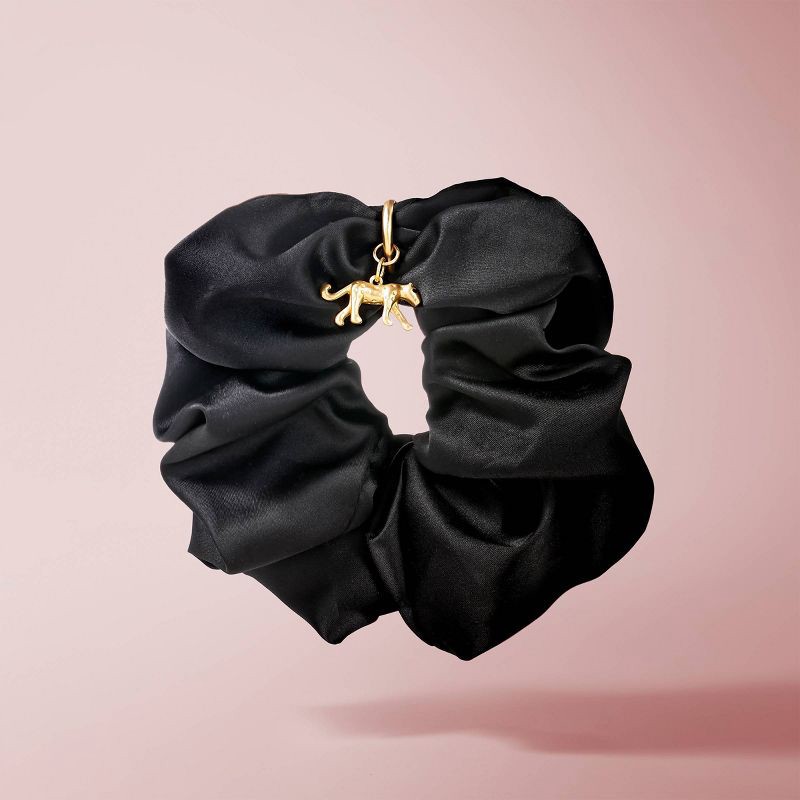 slide 5 of 6, The Hair Edit Charming Ruched Ribbon Satin Scrunchie, 1 ct