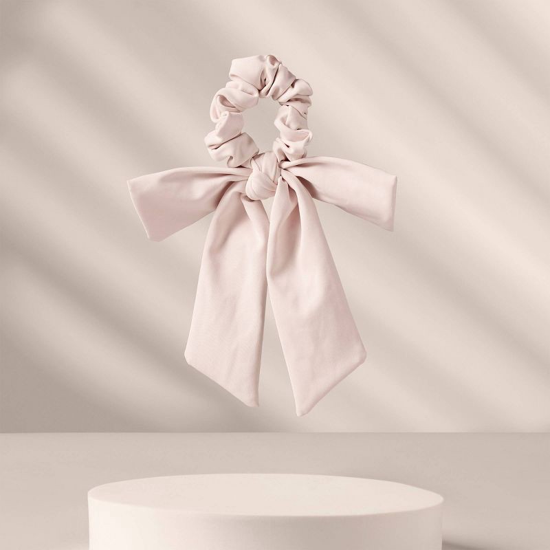 slide 5 of 5, The Hair Edit Goddess Ribbon Bow Scrunchie, 1 ct
