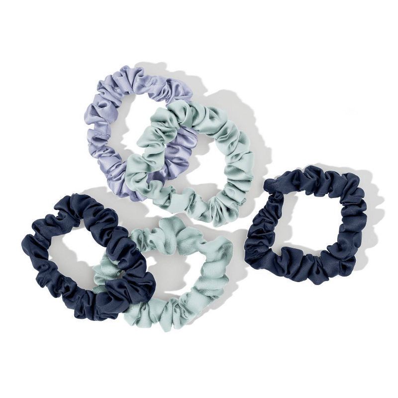 slide 2 of 6, Kitsch Women's Satin Petite Scrunchies - Garden Bouquet - 5ct, 5 ct