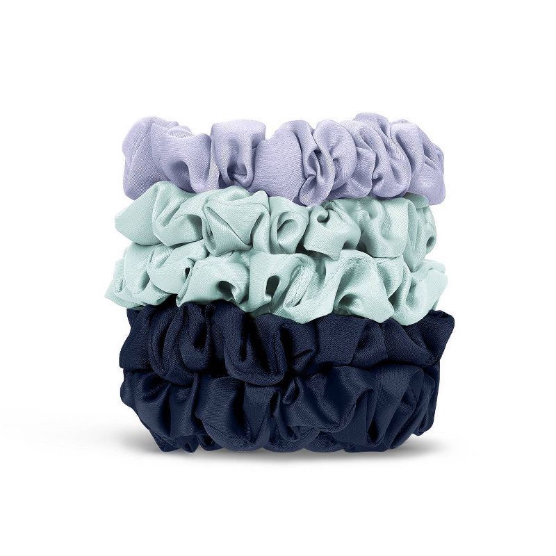 slide 3 of 6, Kitsch Women's Satin Petite Scrunchies - Garden Bouquet - 5ct, 5 ct