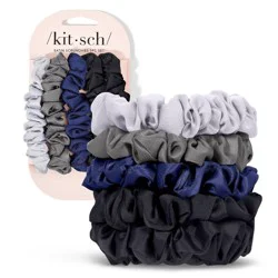 Kitsch Women's Satin Petite Scrunchies - Midnight - 5ct: Hair Styling, All Hair Types, Barrettes
