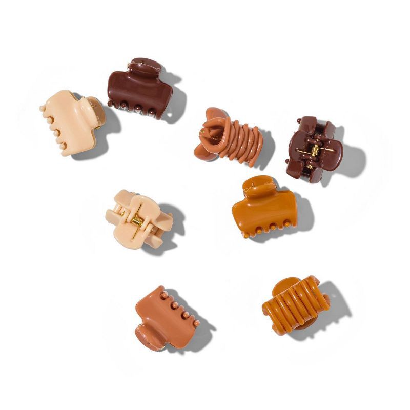 slide 2 of 4, Kitsch Recycled Plastic Mini Cloud Claw Clips Set - Sedona - 8ct, 8 ct