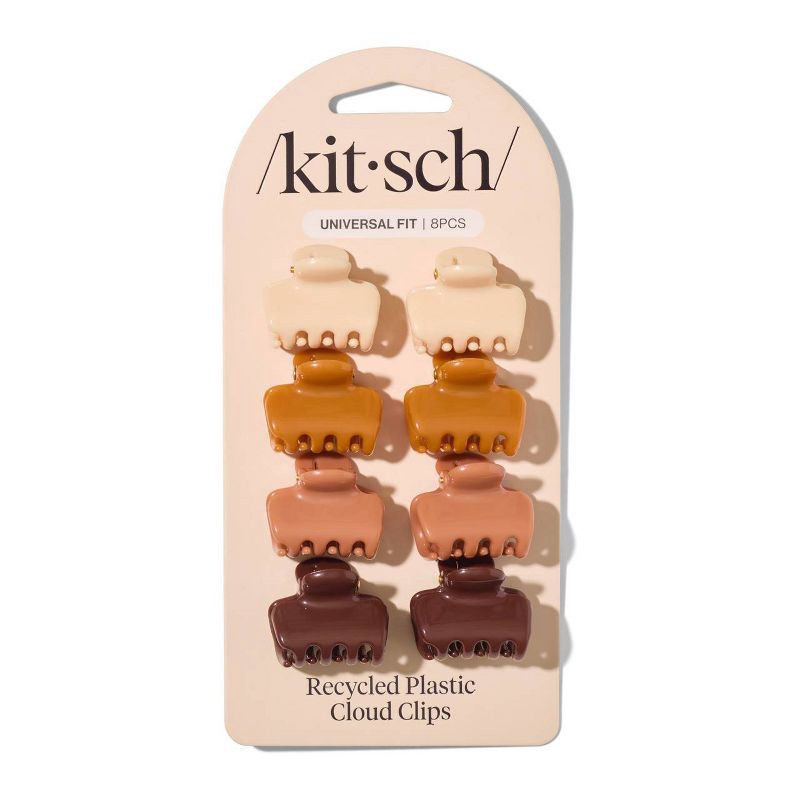 slide 3 of 4, Kitsch Recycled Plastic Mini Cloud Claw Clips Set - Sedona - 8ct, 8 ct
