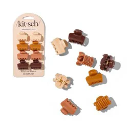 Kitsch Recycled Plastic Mini Cloud Claw Clips Set - Sedona - 8ct: Hair Styling Accessory for All Hair Types