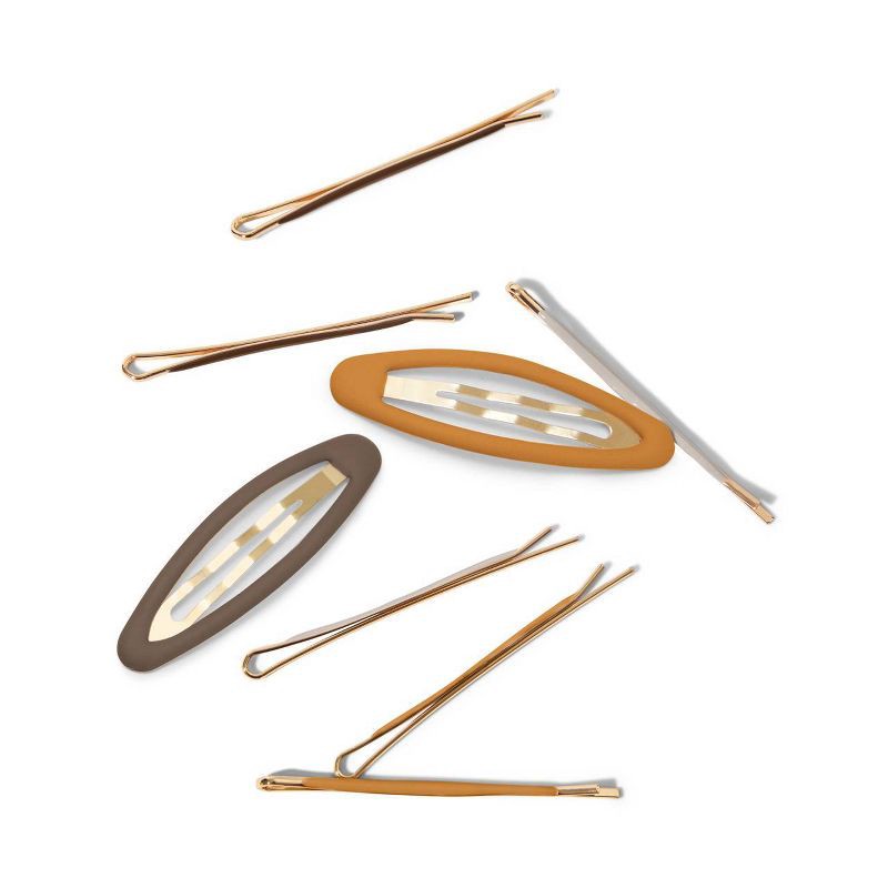 slide 2 of 3, Kitsch Cloud Bobby Pins with Snap Clips Set - Sedona - 8ct, 8 ct