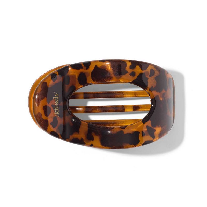slide 2 of 6, Kitsch Large Flat Cloud Hair Claw Clip - Tortoise, 1 ct