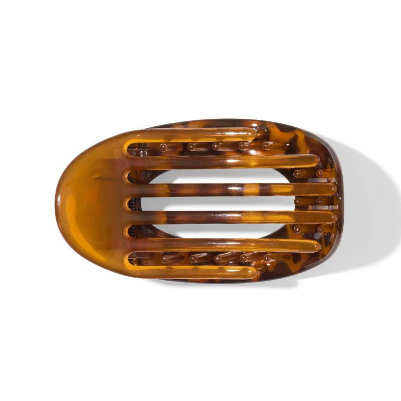 slide 3 of 6, Kitsch Large Flat Cloud Hair Claw Clip - Tortoise, 1 ct