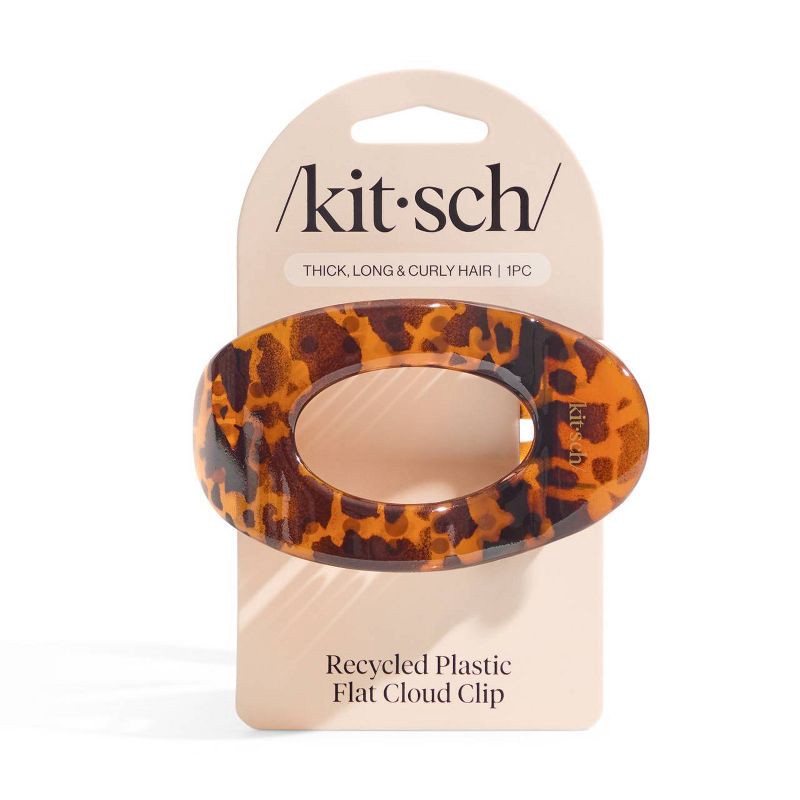 slide 5 of 6, Kitsch Large Flat Cloud Hair Claw Clip - Tortoise, 1 ct