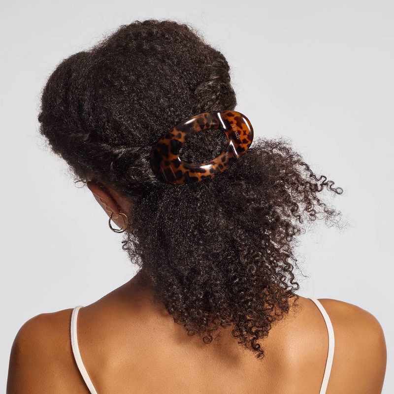 slide 6 of 6, Kitsch Large Flat Cloud Hair Claw Clip - Tortoise, 1 ct