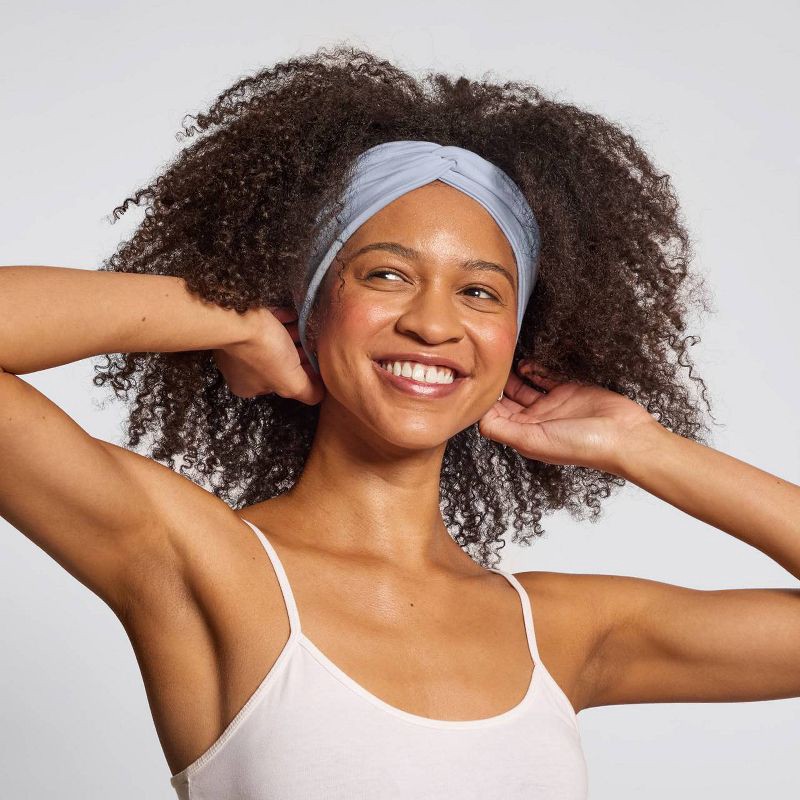 slide 5 of 5, Kitsch Recycled Fabric Wide Twist Headbands - Garden Bouquet - 2ct, 2 ct