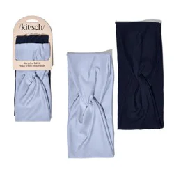 Kitsch Recycled Fabric Wide Twist Headbands - Garden Bouquet - 2ct