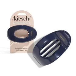 Kitsch Large Flat Cloud Hair Claw Clip - Blue Orchid: For Hair Styling, All Hair Types, 1 Piece, Recycled Thermoplastic