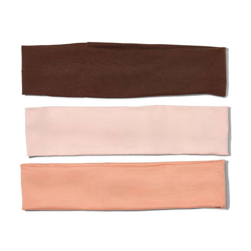 slide 2 of 6, Kitsch Recycled Fabric Narrow Active Headbands Set- Rosewood - 3ct, 3 ct