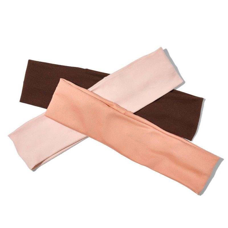 slide 3 of 6, Kitsch Recycled Fabric Narrow Active Headbands Set- Rosewood - 3ct, 3 ct