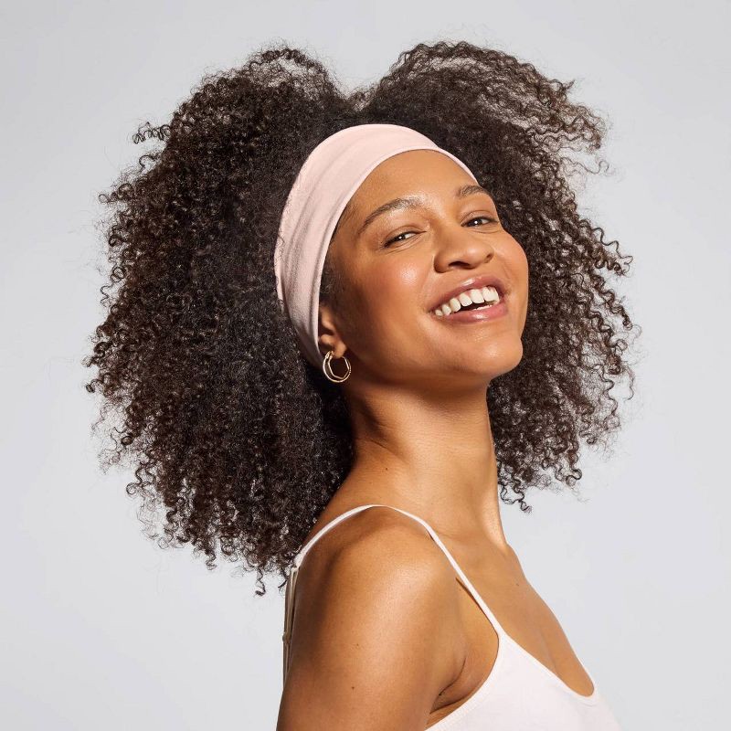 slide 6 of 6, Kitsch Recycled Fabric Narrow Active Headbands Set- Rosewood - 3ct, 3 ct