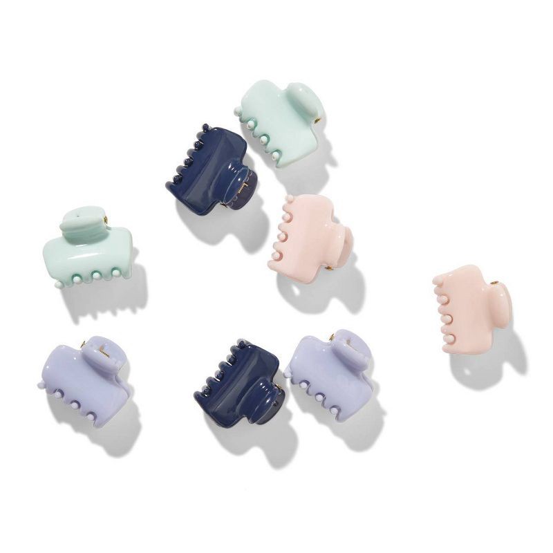 slide 2 of 4, Kitsch Recycled Plastic Mini Cloud Claw Clips Set - Garden Bouquet - 8ct, 8 ct