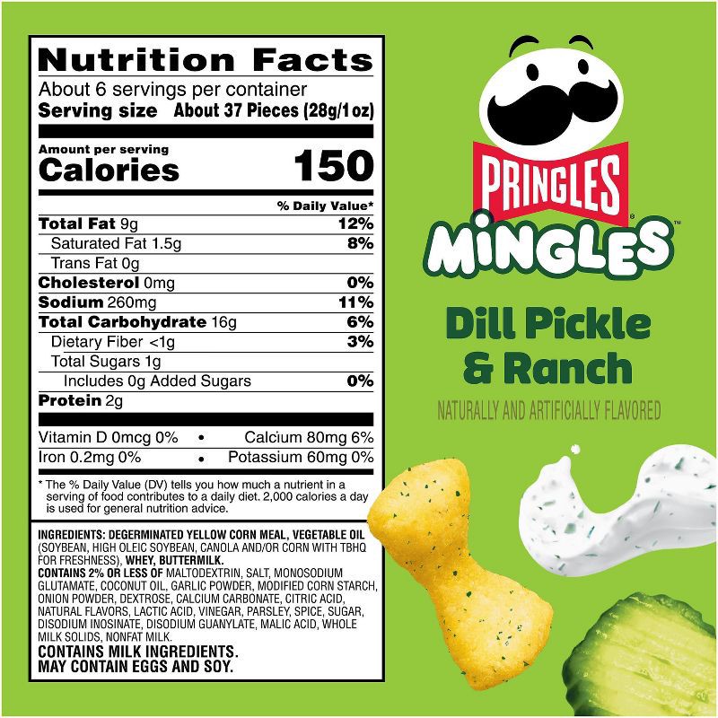 slide 3 of 8, Pringles Mingles Dill Pickle & Ranch - 5.5oz, 5.5 oz