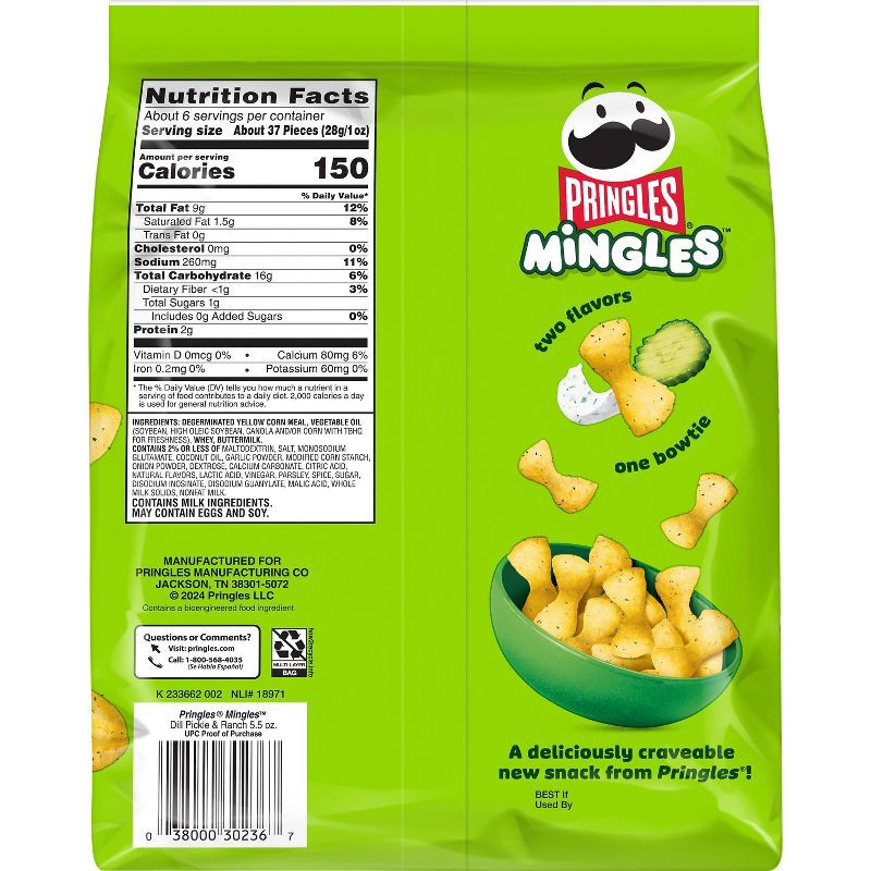 slide 8 of 8, Pringles Mingles Dill Pickle & Ranch - 5.5oz, 5.5 oz
