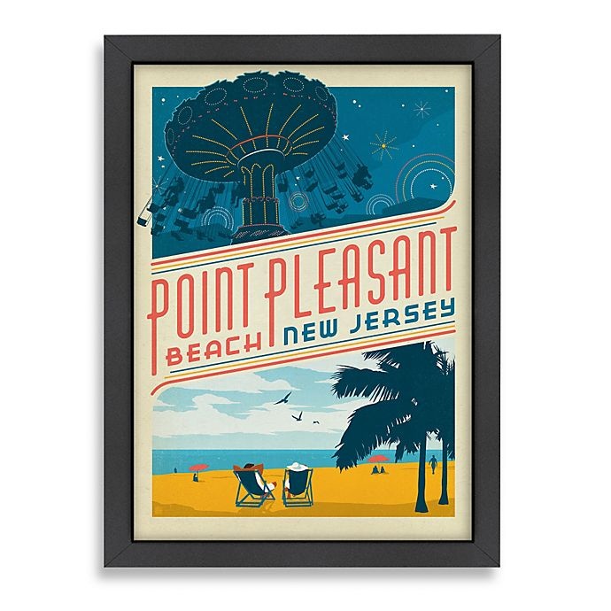 slide 1 of 1, Americanflat Point Pleasant, New Jersey Framed Wall Art, 1 ct