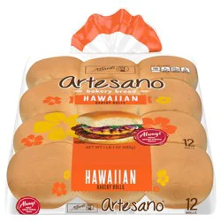 Artesano Alfaro's Artesano Hawaiian Dinner Rolls, 12 count, 18 oz