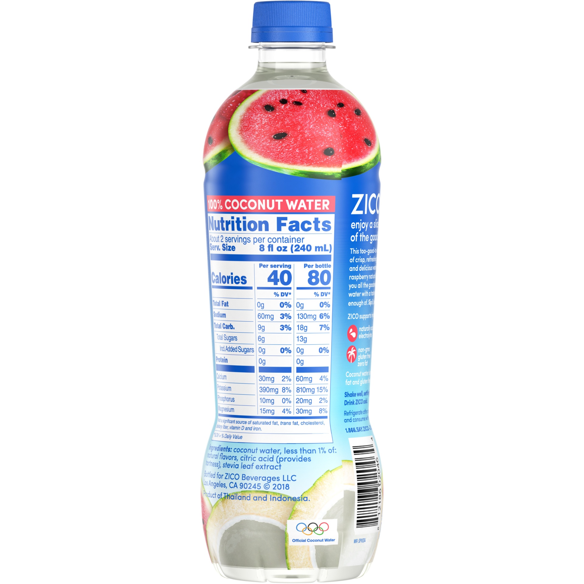 slide 3 of 7, Zico Watermelon Raspberry Flavored Coconut Water, 16.9 fl oz