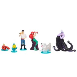 Disney The Little Mermaid Character Figure Set, 6pk 3” Collectible Toy Figures