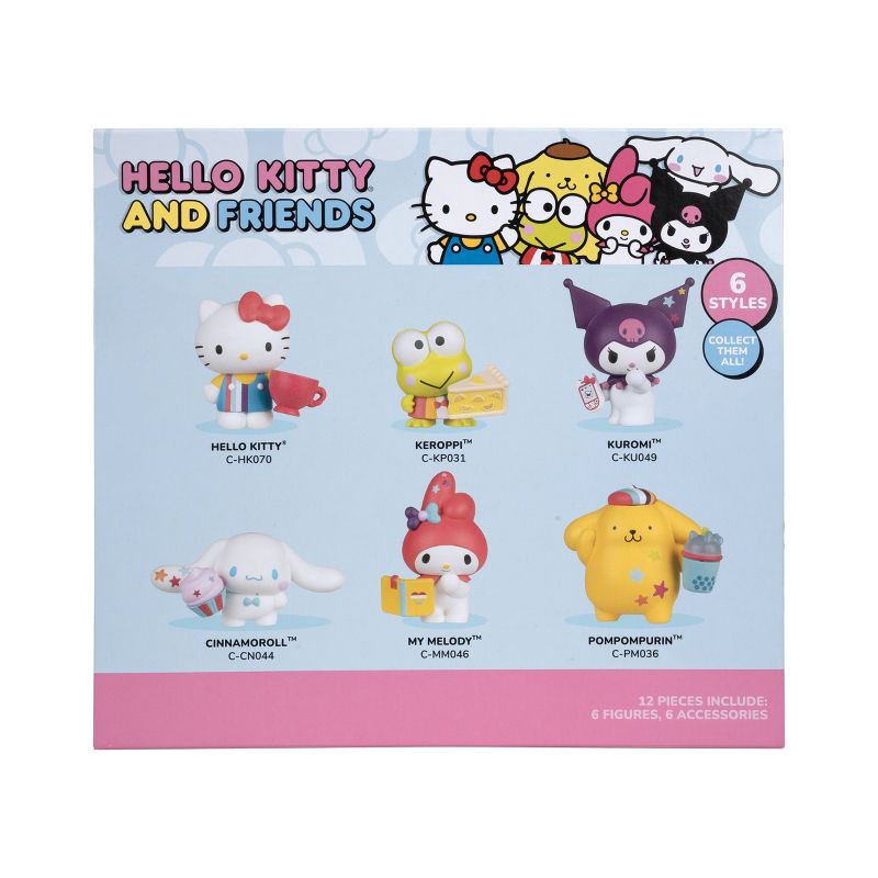 slide 18 of 18, Hello Kitty 6" Retro Rainbow Mini Figure: 6 Plastic Figures Set for Collection, 1 ct