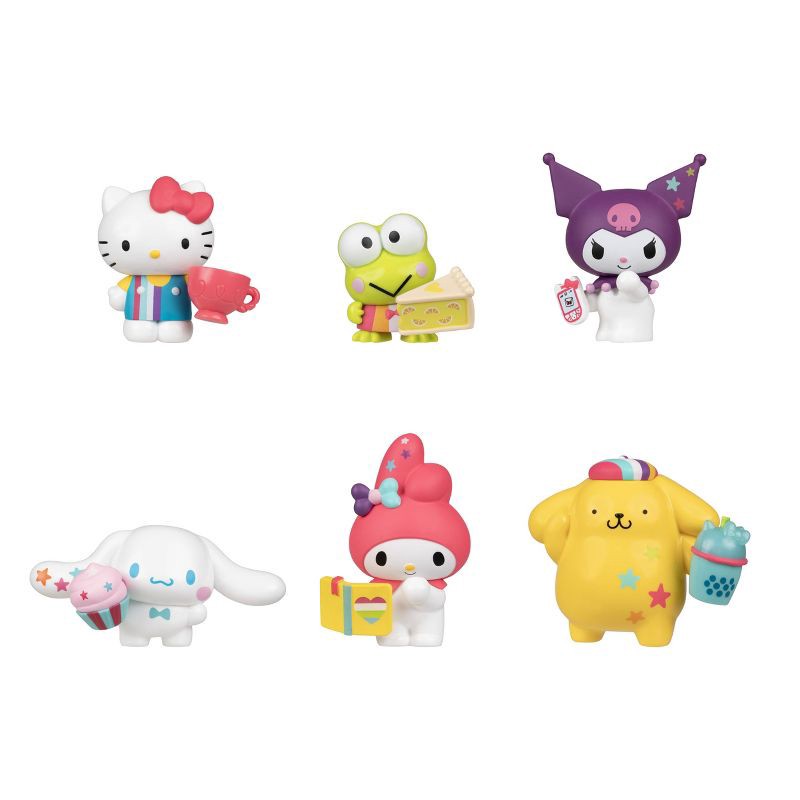slide 1 of 18, Hello Kitty 6" Retro Rainbow Mini Figure: 6 Plastic Figures Set for Collection, 1 ct