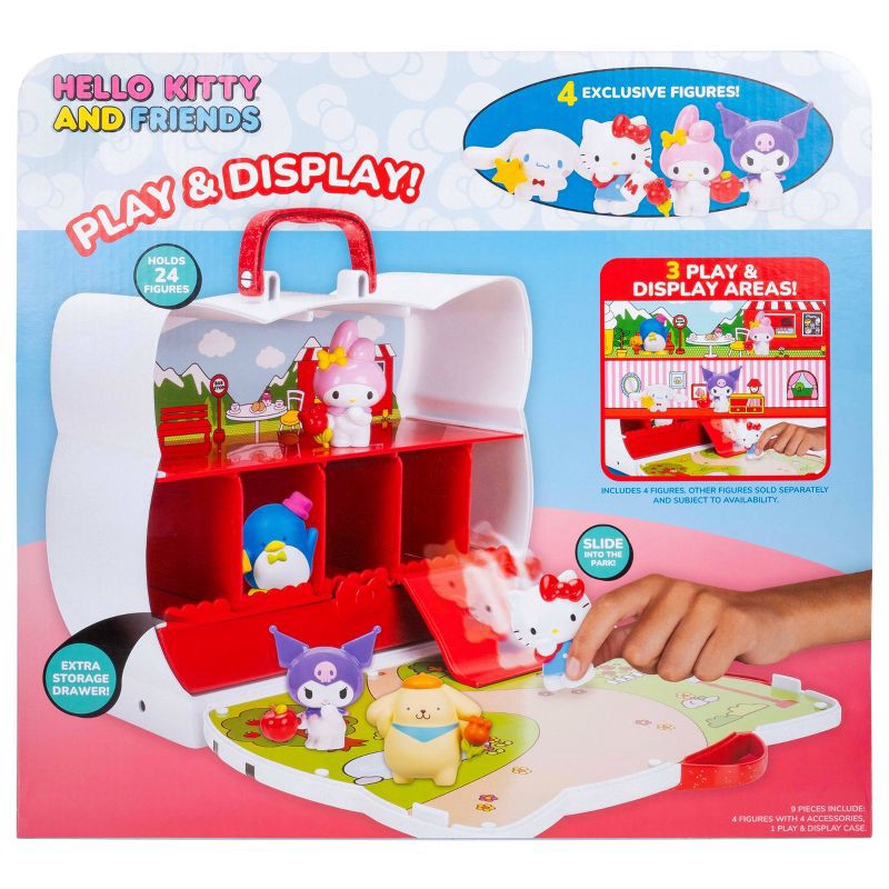 slide 2 of 11, Hello Kitty Red Bow Medium Display Carry Case: Includes 4 Mini Figures, ABS Material, 1 ct
