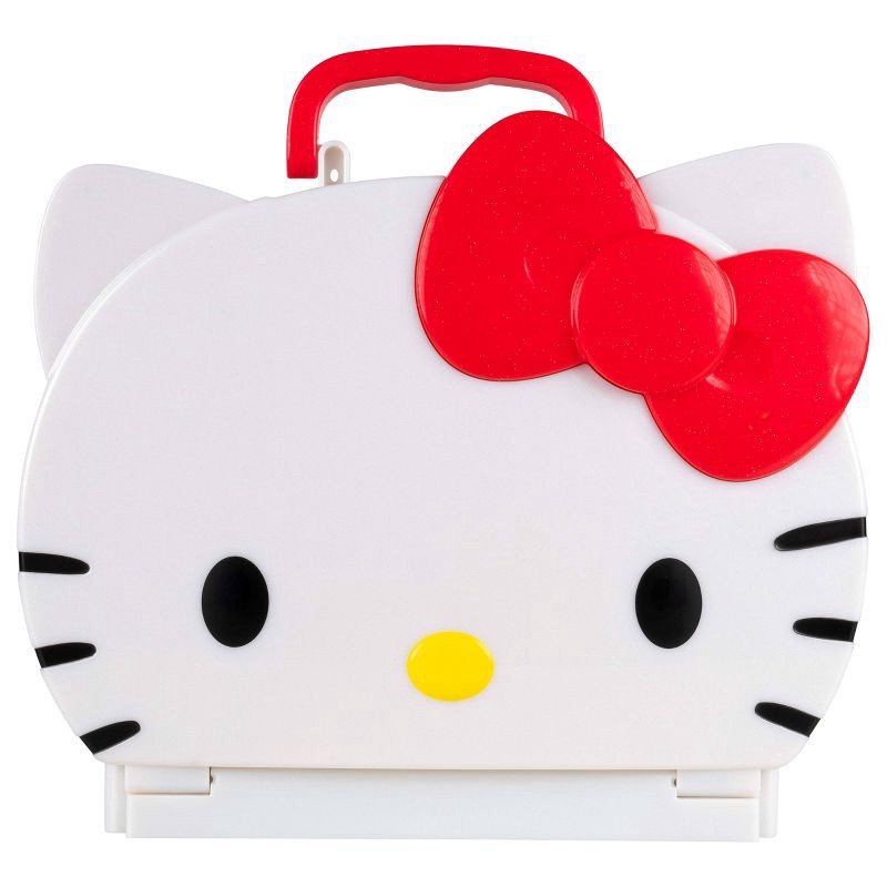 slide 4 of 11, Hello Kitty Red Bow Medium Display Carry Case: Includes 4 Mini Figures, ABS Material, 1 ct