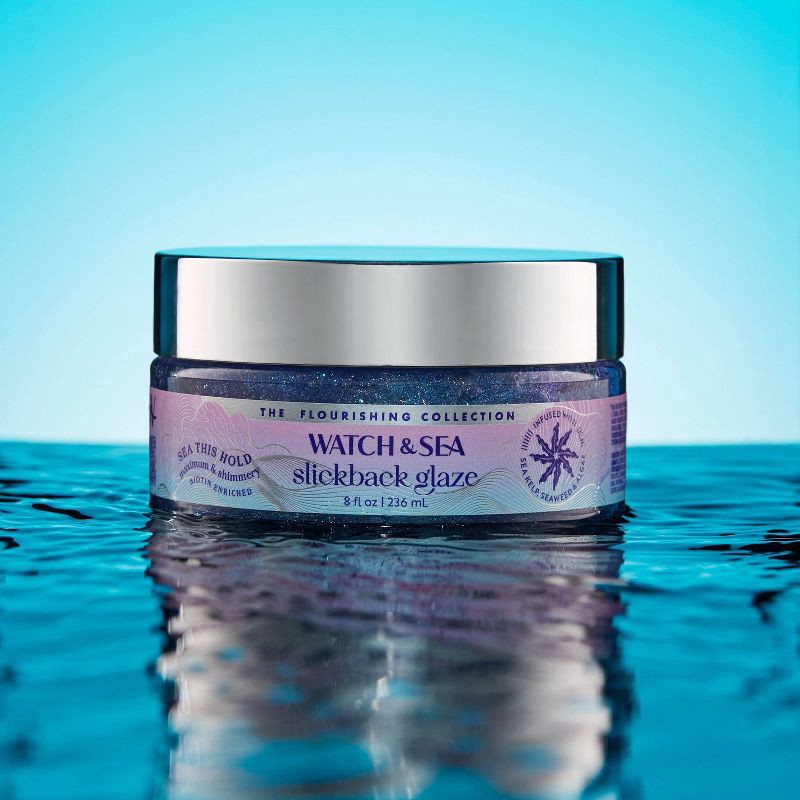 slide 3 of 4, Watch & Sea This Hold Maximum & Shimmery Slickback Glaze Hair Gel - 8 fl oz, 8 oz