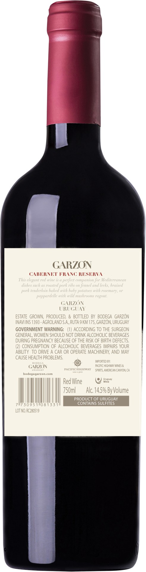 slide 4 of 5, Garzon Reserve Cabernet Franc Cabernet Franc, 750 ml, 750 ml