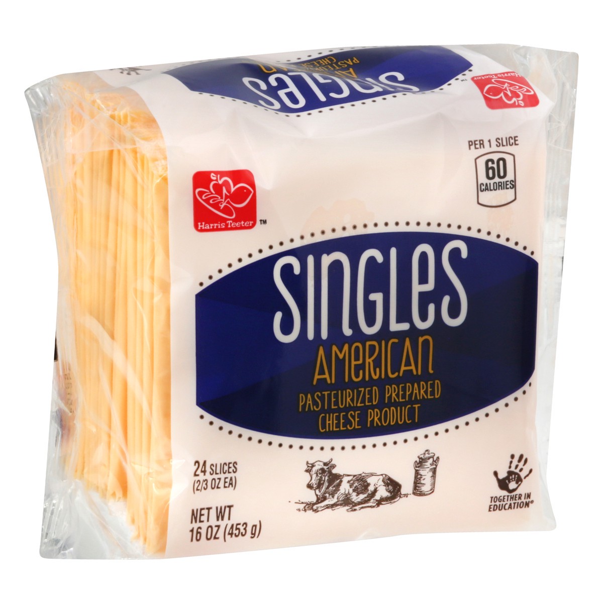 slide 5 of 10, Harris Teeter American Cheese Singles, 16 oz