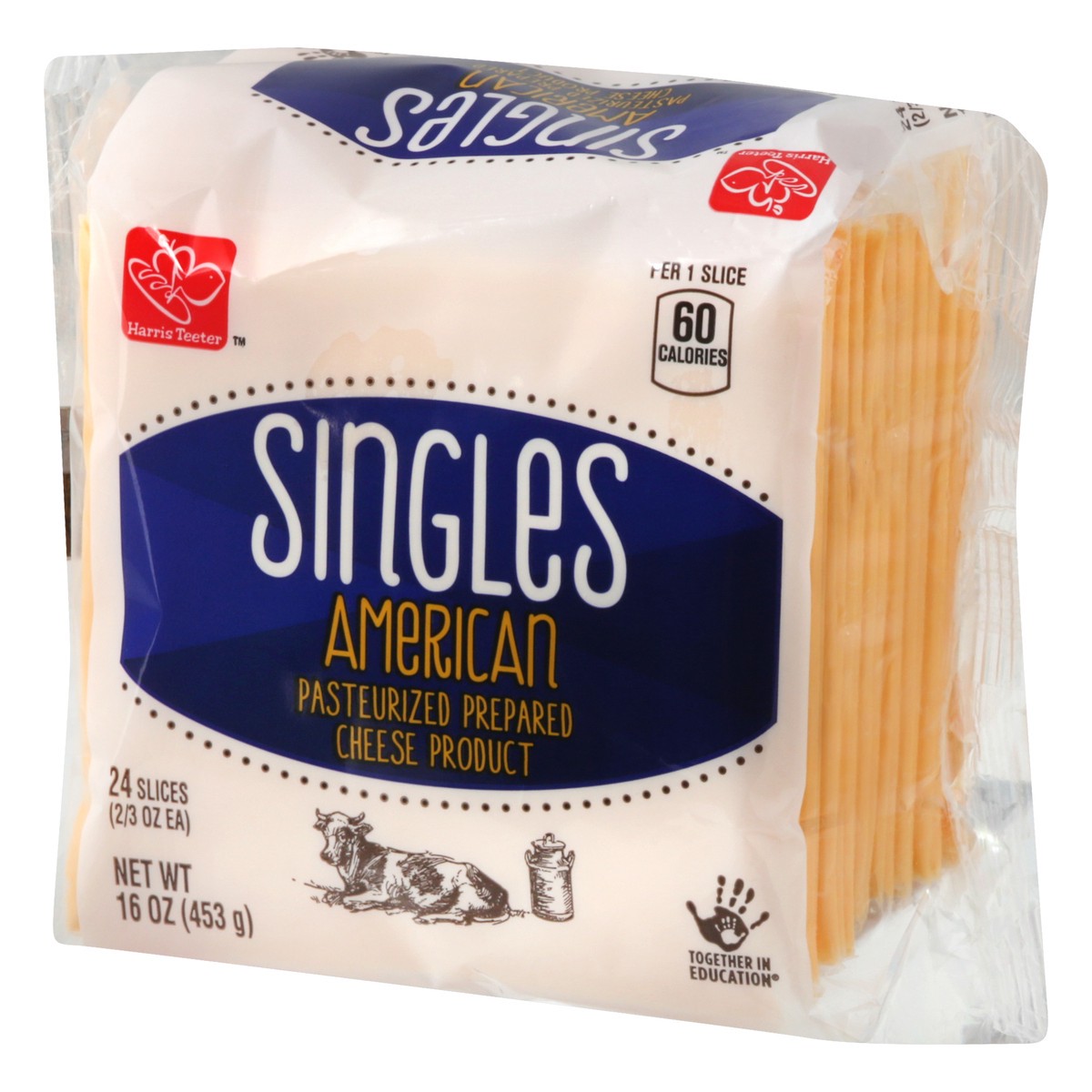 slide 6 of 10, Harris Teeter American Cheese Singles, 16 oz