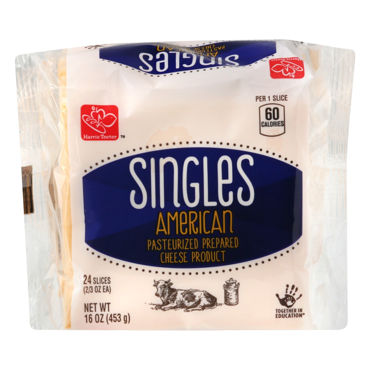 slide 1 of 10, Harris Teeter American Cheese Singles, 16 oz