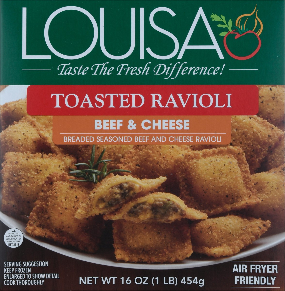 slide 9 of 14, Louisa Beef & Cheese Toasted Ravioli 16 oz, 16 oz