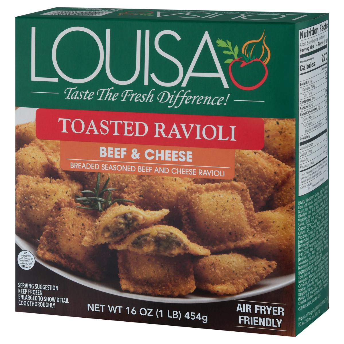 slide 14 of 14, Louisa Beef & Cheese Toasted Ravioli 16 oz, 16 oz