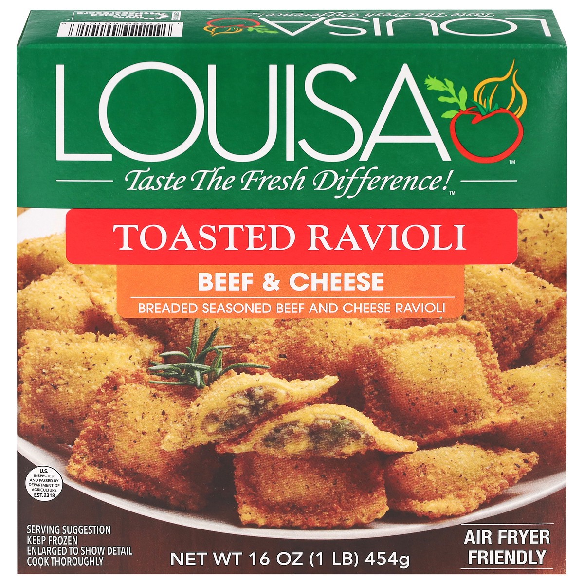 slide 1 of 14, Louisa Beef & Cheese Toasted Ravioli 16 oz, 16 oz
