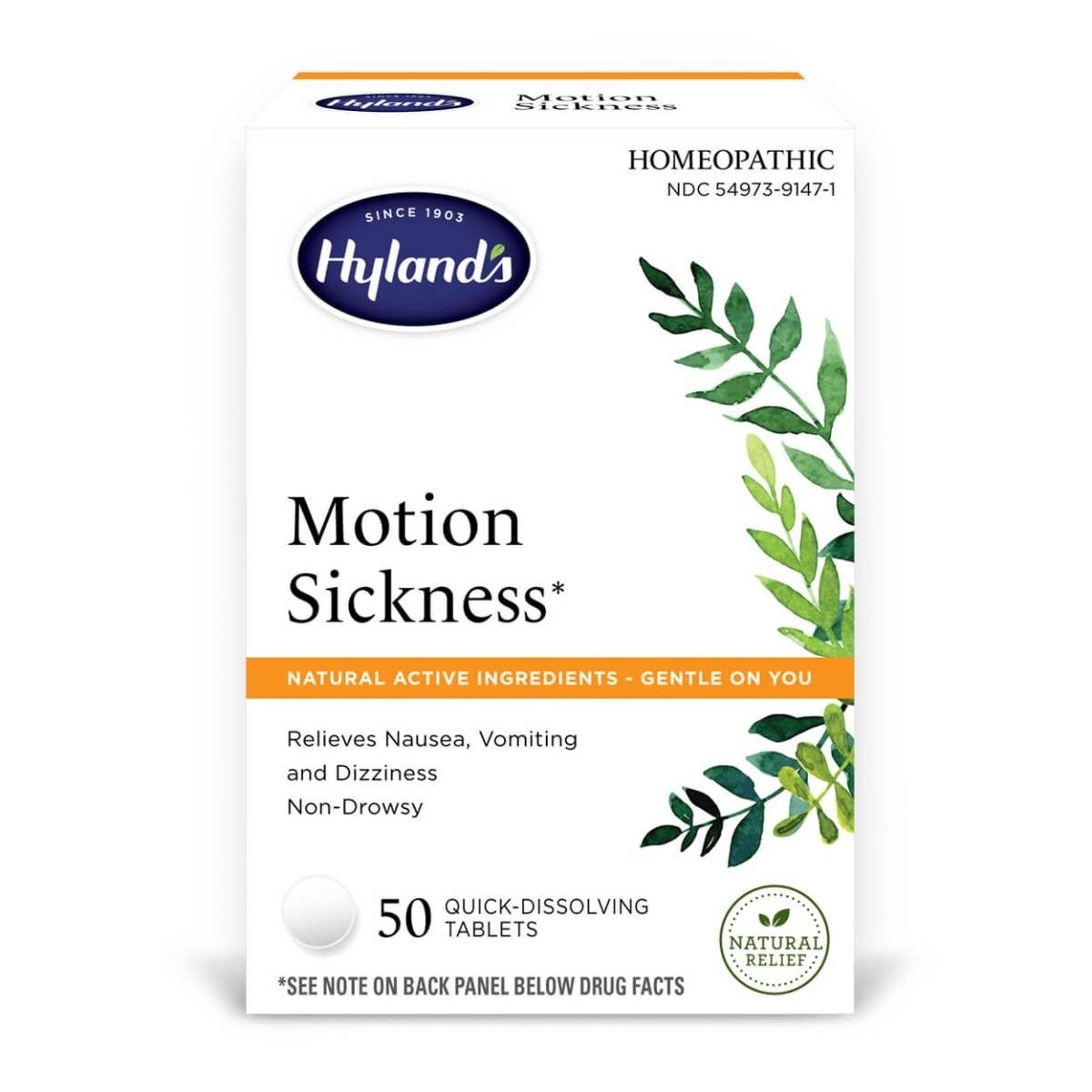 slide 1 of 1, Hyland's Homeopathic Motion Sickness Tablets, 50 ct