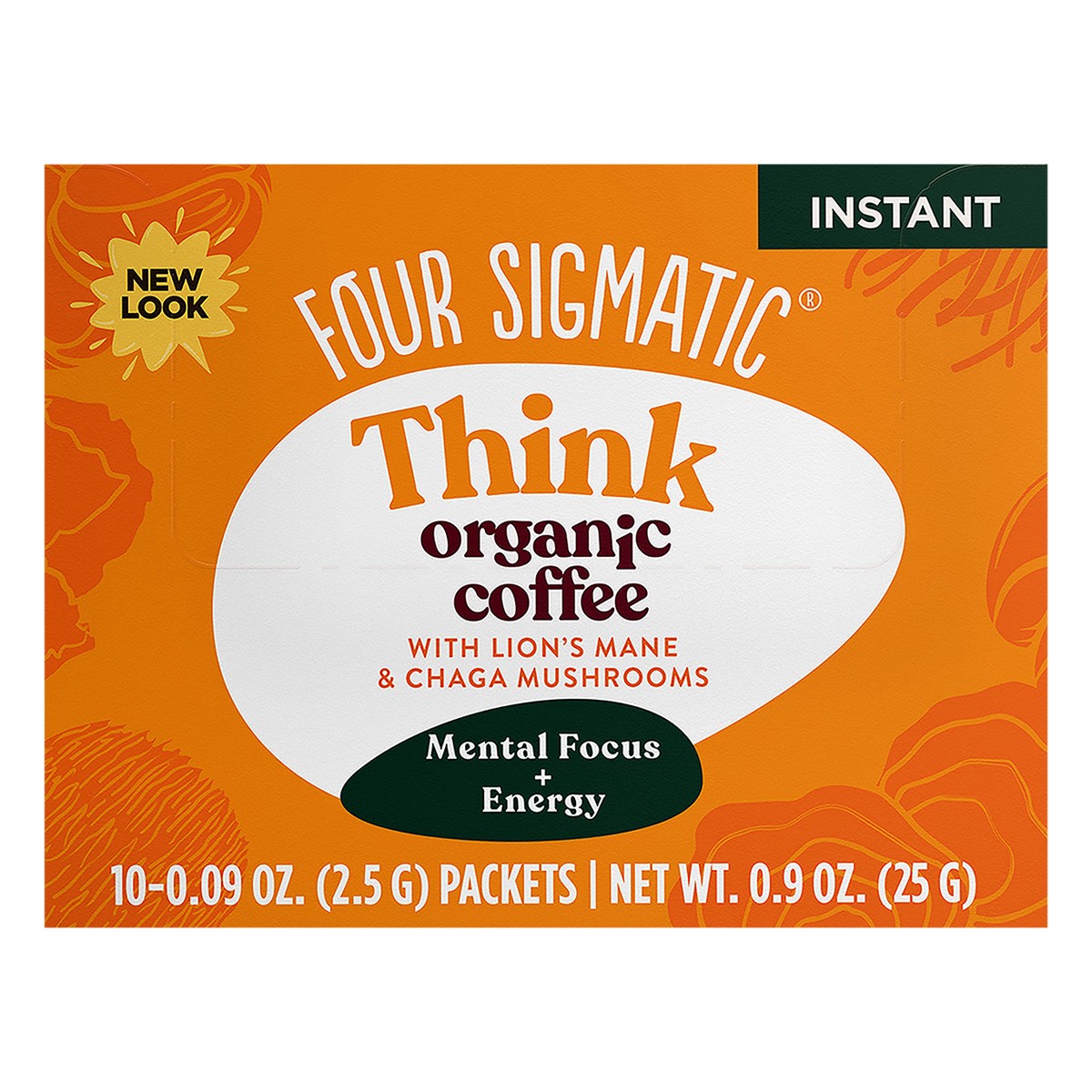 slide 1 of 10, Four Sigmatic THINK Organic Instant Coffee Mix with Lion's Mane & Chaga Mushrooms - 10 ct, 1 ct