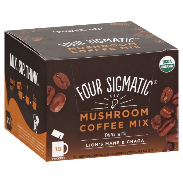 slide 1 of 1, Four Sigmatic Coffee Lions Mane Mushroom Box, 0.9 oz