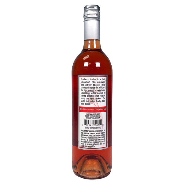 slide 5 of 5, Easley Jubilee Cranberry 750ml, 25.4 oz
