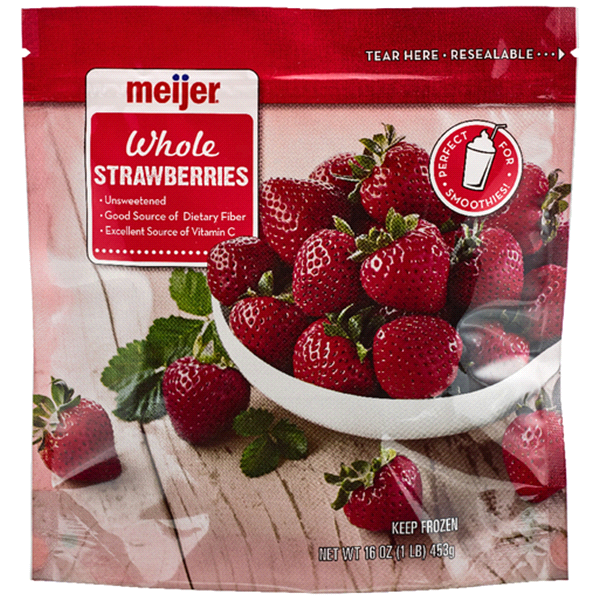 slide 1 of 1, Meijer Frozen Whole Strawberries, 16 oz